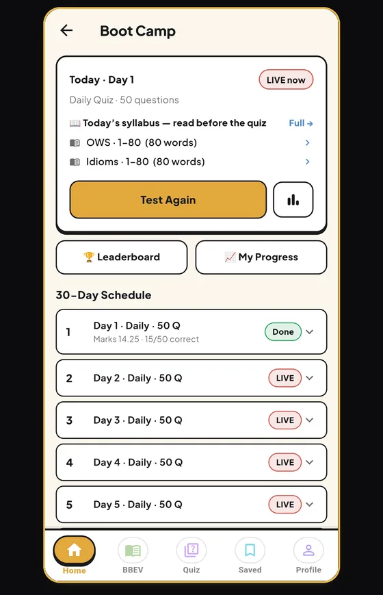 Blackbook app screen 6